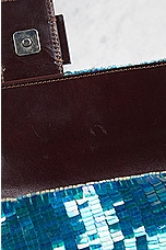 FWRD Renew Fendi Sequin Baguette Shoulder Bag in Blue, view 5, click to view large image.