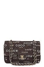 FWRD Renew Chanel Coco Quilted Chain Shoulder Bag in Black, view 1, click to view large image.