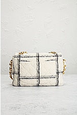 FWRD Renew Chanel Tweed Chain Flap Shoulder Bag in Cream, view 3, click to view large image.