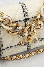 FWRD Renew Chanel Tweed Chain Flap Shoulder Bag in Cream, view 7, click to view large image.