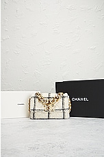 FWRD Renew Chanel Tweed Chain Flap Shoulder Bag in Cream, view 9, click to view large image.