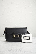 FWRD Renew Gucci Horsebit Shoulder Bag in Black, view 9, click to view large image.