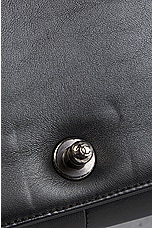 FWRD Renew Chanel Lambskin Boy Shoulder Bag in Black, view 6, click to view large image.
