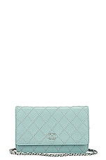 FWRD Renew Chanel Quilted Wallet on Chain Bag in Mint, view 1, click to view large image.
