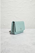 FWRD Renew Chanel Quilted Wallet on Chain Bag in Mint, view 4, click to view large image.