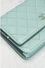 FWRD Renew Chanel Quilted Wallet on Chain Bag in Mint, view 6, click to view large image.