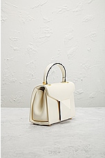 FWRD Renew Valentino Garavani Mini One Stud Top Handle Bag in Ivory, view 3, click to view large image.