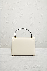 FWRD Renew Valentino Garavani Mini One Stud Top Handle Bag in Ivory, view 4, click to view large image.