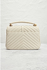 FWRD Renew Saint Laurent Medium College Chain Bag in Blanc Vintage, view 3, click to view large image.