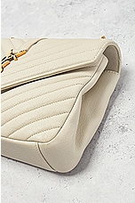 FWRD Renew Saint Laurent Medium College Chain Bag in Blanc Vintage, view 8, click to view large image.