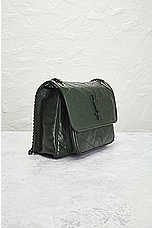 FWRD Renew Saint Laurent Medium Niki Chain Bag in Vert Fonce, view 4, click to view large image.