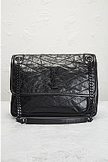 FWRD Renew Saint Laurent Medium Niki Chain Bag in Black, view 2, click to view large image.