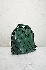 FWRD Renew Bottega Veneta The Triangle Basket Landscape Bag in Raintree & Gold, view 4, click to view large image.
