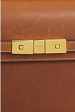 FWRD Renew Saint Laurent Mini Manhattan Crossbody Bag in Brick, view 5, click to view large image.