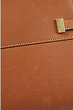 FWRD Renew Saint Laurent Mini Manhattan Crossbody Bag in Brick, view 6, click to view large image.