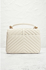 FWRD Renew Saint Laurent Medium College Chain Bag in Blanc Vintage, view 3, click to view large image.