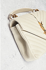 FWRD Renew Saint Laurent Medium College Chain Bag in Blanc Vintage, view 6, click to view large image.