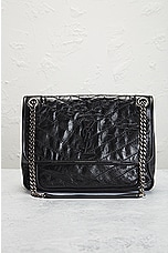 FWRD Renew Saint Laurent Medium Niki Chain Bag in Black, view 2, click to view large image.