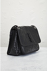 FWRD Renew Saint Laurent Medium Niki Chain Bag in Black, view 4, click to view large image.