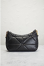 FWRD Renew Prada Quilted Chain Shoulder Bag in Black, view 3, click to view large image.