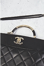 FWRD Renew Chanel Quilted 2 Way Handbag in Black, view 5, click to view large image.