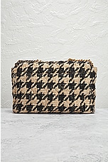 FWRD Renew Chanel Houndstooth Chain Shoulder Bag in Beige, view 3, click to view large image.