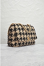 FWRD Renew Chanel Houndstooth Chain Shoulder Bag in Beige, view 4, click to view large image.