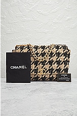 FWRD Renew Chanel Houndstooth Chain Shoulder Bag in Beige, view 8, click to view large image.