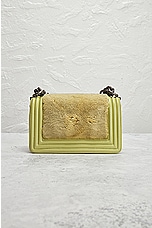 FWRD Renew Chanel Mini Boy Chain Shoulder Bag in Green, view 3, click to view large image.