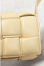 FWRD Renew Bottega Veneta Padded Candy Cassette Bag in Porridge & Gold, view 5, click to view large image.