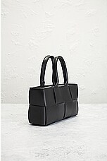 FWRD Renew Bottega Veneta Mini East West Arco Tote Bag in Black & Gold, view 4, click to view large image.