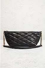 FWRD Renew Saint Laurent Gaby Zipped Shoulder Bag in Nero, view 2, click to view large image.