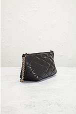 FWRD Renew Saint Laurent Gaby Zipped Shoulder Bag in Nero, view 4, click to view large image.