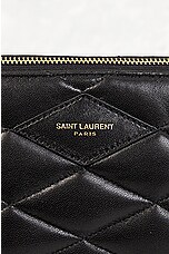 FWRD Renew Saint Laurent Gaby Zipped Shoulder Bag in Nero, view 5, click to view large image.
