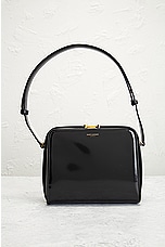 FWRD Renew Saint Laurent New Box Shoulder Bag in Nero, view 2, click to view large image.