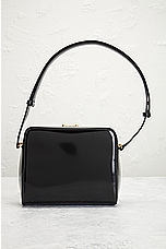 FWRD Renew Saint Laurent New Box Shoulder Bag in Nero, view 3, click to view large image.