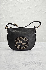 FWRD Renew Gucci Blondie Leather Shoulder Bag in Black, view 2, click to view large image.