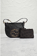 FWRD Renew Gucci Blondie Leather Shoulder Bag in Black, view 8, click to view large image.
