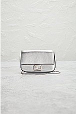 FWRD Renew Fendi Nano Baguette Charm Shoulder Bag in Silver, view 2, click to view large image.