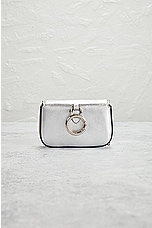 FWRD Renew Fendi Nano Baguette Charm Shoulder Bag in Silver, view 3, click to view large image.