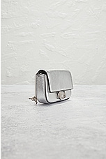 FWRD Renew Fendi Nano Baguette Charm Shoulder Bag in Silver, view 4, click to view large image.