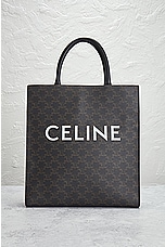 FWRD Renew Celine Vertical Cabas Tote Bag in Brown, view 2, click to view large image.