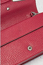 FWRD Renew Gucci Dionysus Leather Shoulder Bag in Red, view 5, click to view large image.