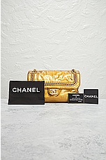 FWRD Renew Chanel Patent Leather Chain Shoulder Bag in Gold, view 7, click to view large image.