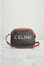 FWRD Renew Celine Triomphe Shoulder Bag in Brown, view 2, click to view large image.