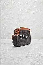 FWRD Renew Celine Triomphe Shoulder Bag in Brown, view 4, click to view large image.