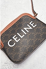 FWRD Renew Celine Triomphe Shoulder Bag in Brown, view 5, click to view large image.