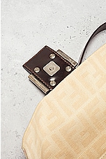FWRD Renew Fendi Zucca Mama Shoulder Bag in Cream, view 6, click to view large image.