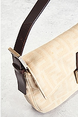 FWRD Renew Fendi Zucca Mama Shoulder Bag in Cream, view 7, click to view large image.