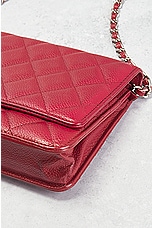 FWRD Renew Chanel Quilted Caviar Wallet On Chain Bag in Red, view 7, click to view large image.